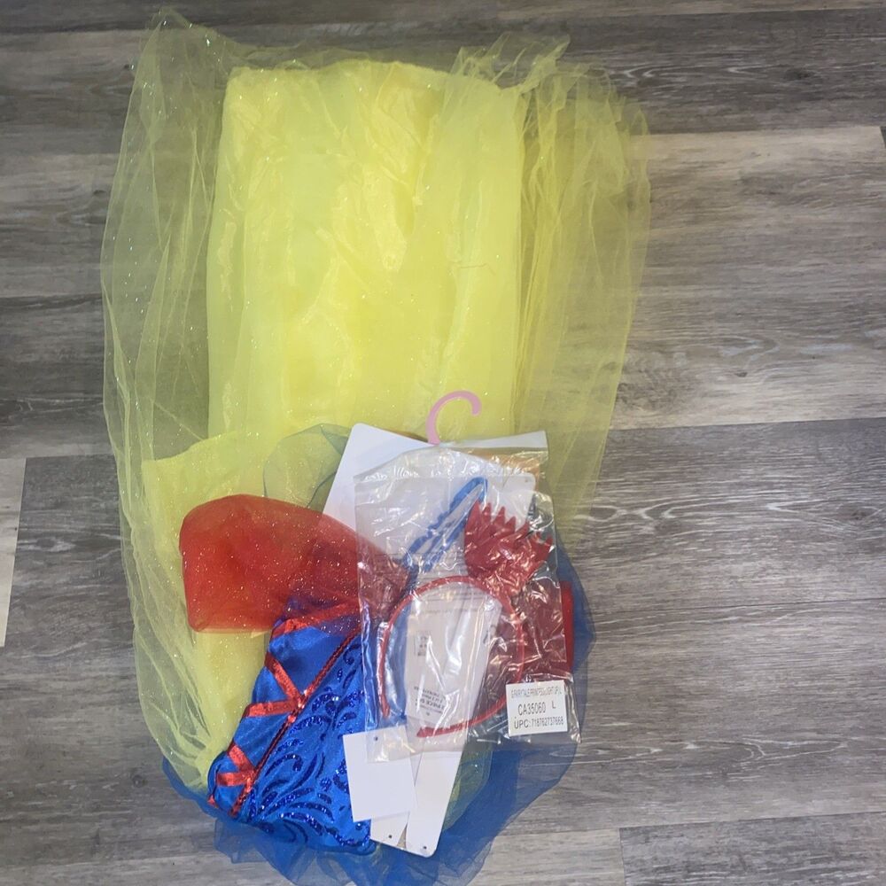 Halloween Costume Girl Disney Fairy Tale Princess Snow White   Large 10-12 New - Picture 6 of 7